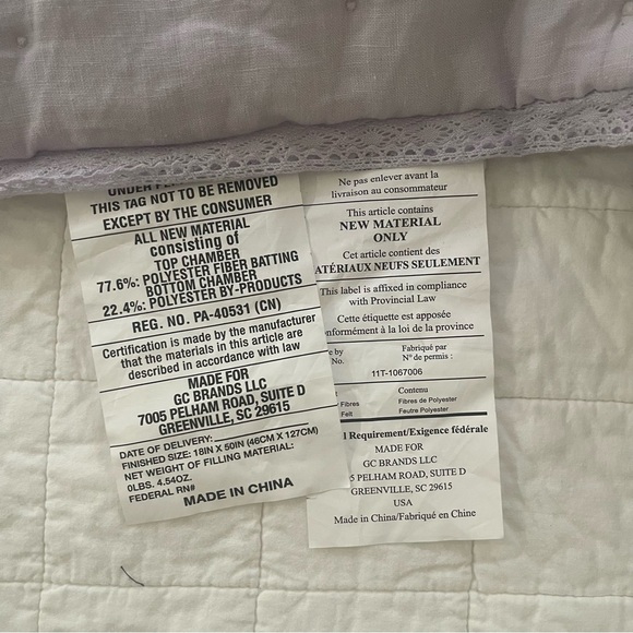 Just born purple front top‎ rail crib cover - Picture 5 of 5